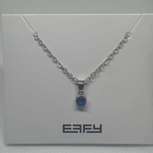 Effy Silver Blue Accent Necklace Modern Design